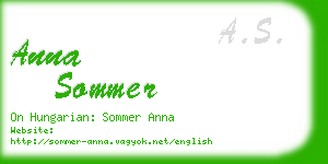 anna sommer business card